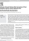 Attitude of Israeli Mothers With Vaccination of Their Daughters Against Human Papilloma Virus