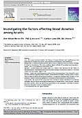 Investigating the factors affecting blood donation among Israelis